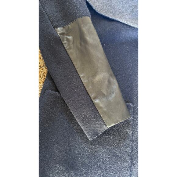 BCBGMAXAZRIA Wool Blend Open Front Coat Funnel Neck Detail Size S - Picture 9 of 9